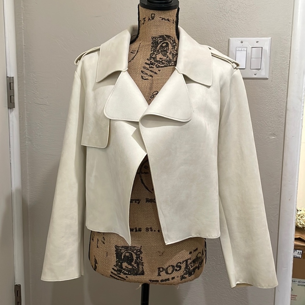 Banana Republic Cream Moto jacket